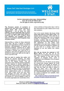 Aufruf Aktionstage Flyer (englisch)